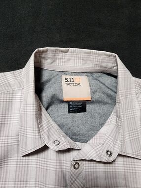 5.11 Tactical Plaid Long Sleeve Shirt Snap Front Workwear Business Casual